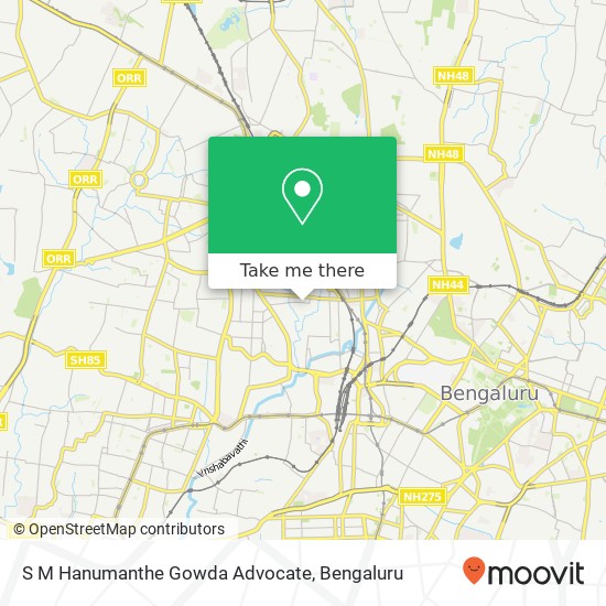 S M Hanumanthe Gowda Advocate map