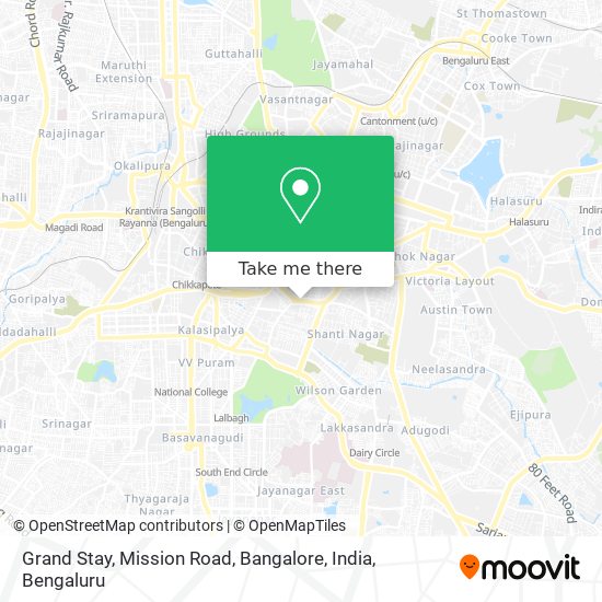 Grand Stay, Mission Road, Bangalore, India map