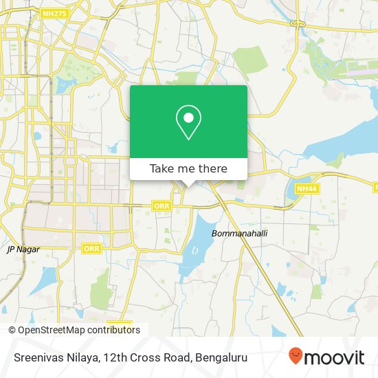Sreenivas Nilaya, 12th Cross Road map