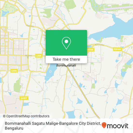 Bommanahalli Sagatu Malige-Bangalore City District map