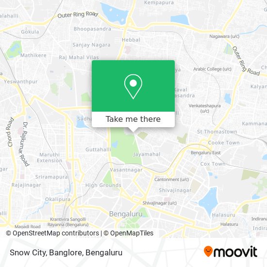 Snow City, Banglore map