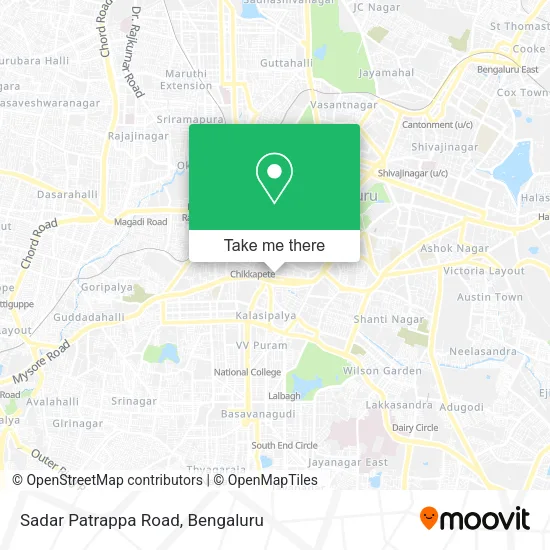 Sadar Patrappa Road map
