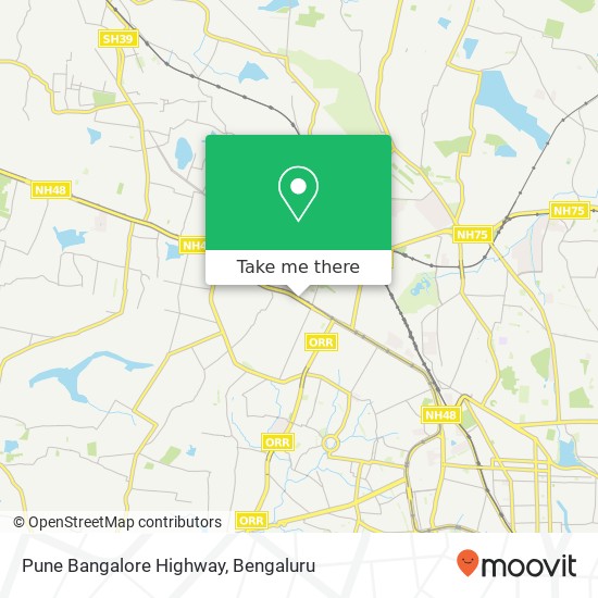 Pune Bangalore Highway map
