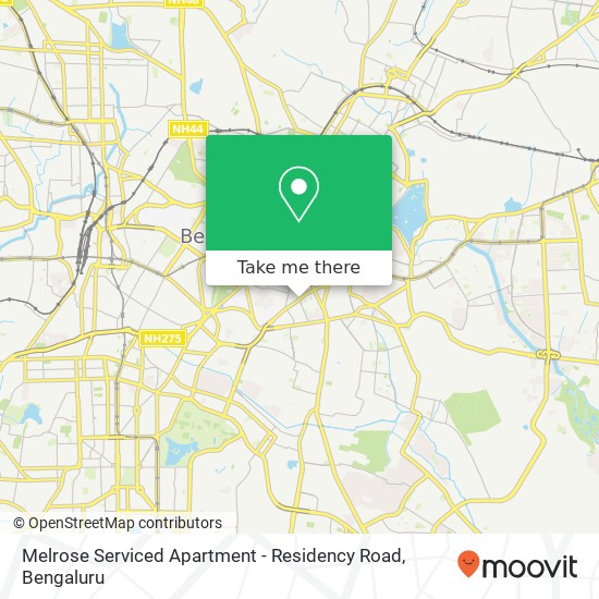 Melrose Serviced Apartment - Residency Road map