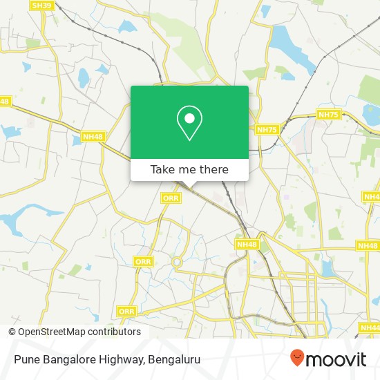 Pune Bangalore Highway map