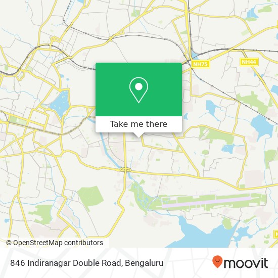 846 Indiranagar Double Road map