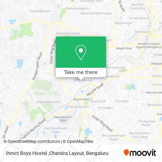 Ihmct Boys Hostel ,Chandra Layout map