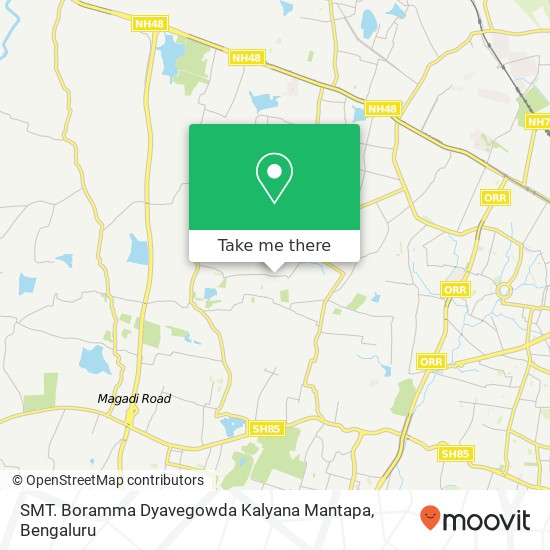 SMT. Boramma Dyavegowda Kalyana Mantapa map