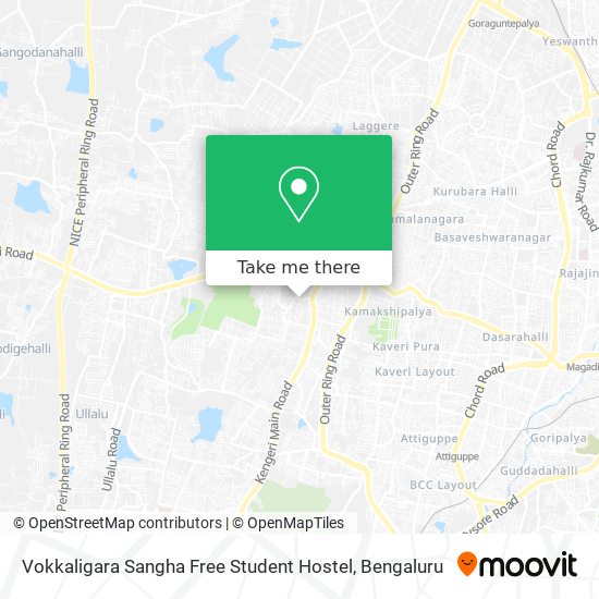 Vokkaligara Sangha Free Student Hostel map