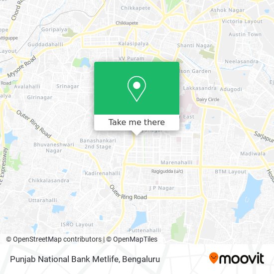 Punjab National Bank Metlife map