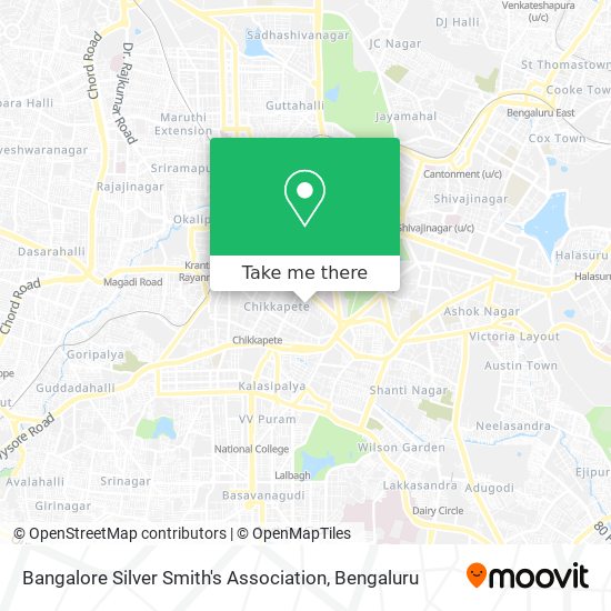 Bangalore Silver Smith's Association map