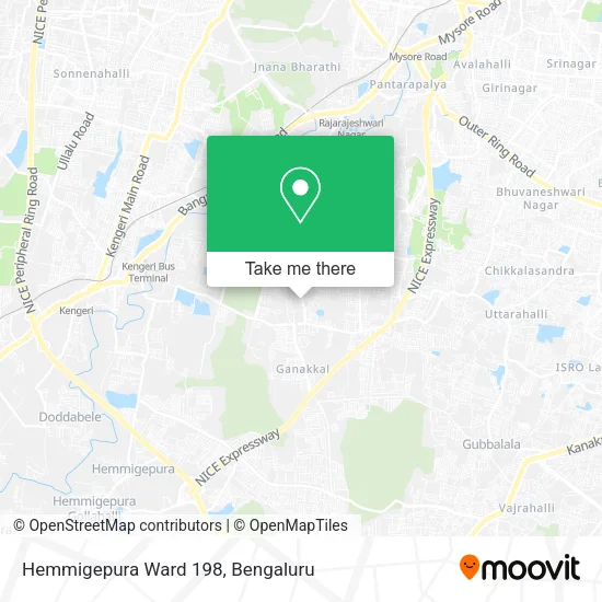 Hemmigepura Ward 198 map