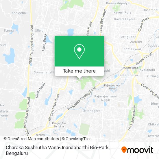 Charaka Sushrutha Vana-Jnanabharthi Bio-Park map