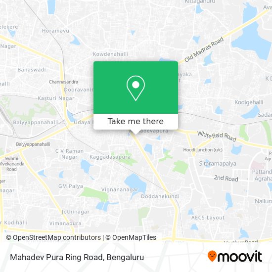 Mahadev Pura Ring Road map