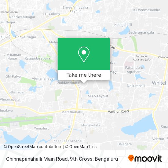 Chinnapanahalli Main Road, 9th Cross map