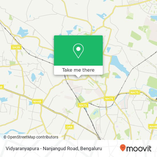 Vidyaranyapura - Nanjangud Road map
