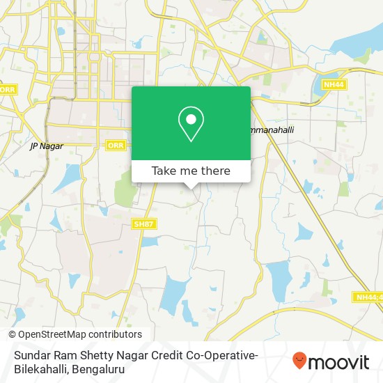 Sundar Ram Shetty Nagar Credit Co-Operative-Bilekahalli map