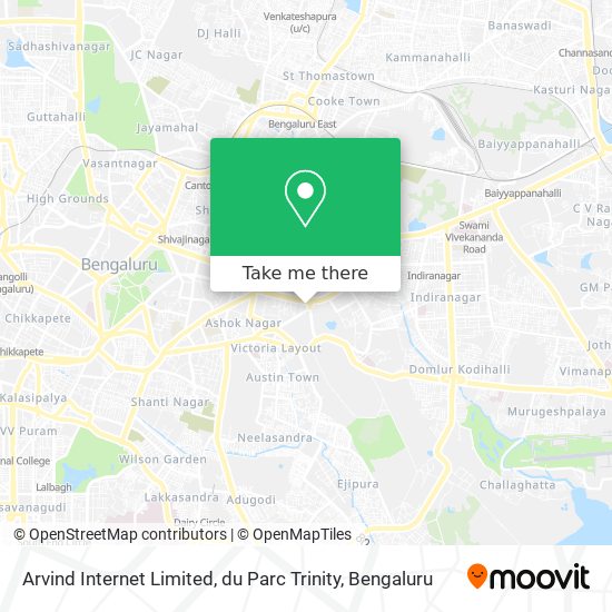 Arvind Internet Limited, du Parc Trinity map