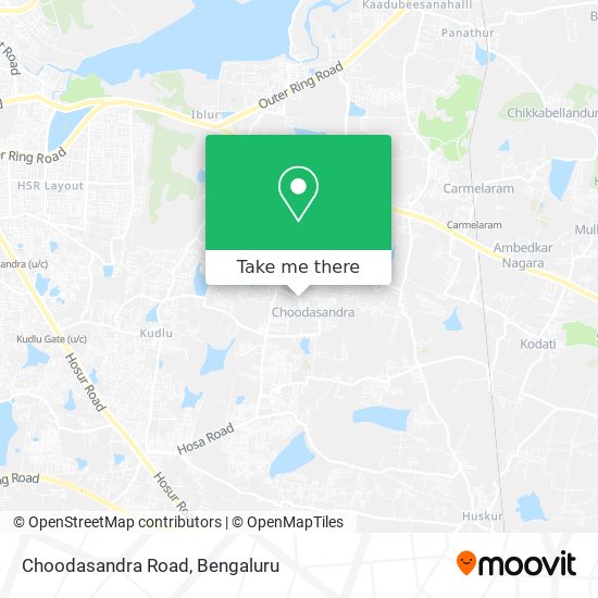 Choodasandra Road map