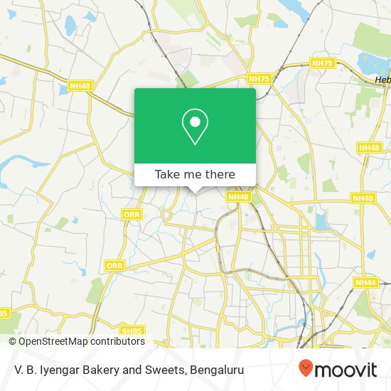V. B. Iyengar Bakery and Sweets map