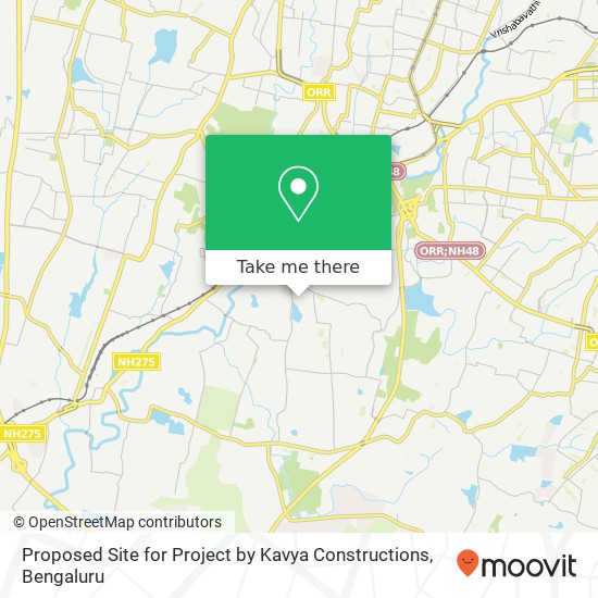 Proposed Site for Project by Kavya Constructions map