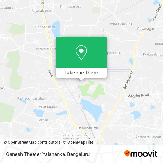 Ganesh Theater Yalahanka map