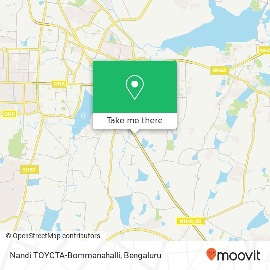 Nandi TOYOTA-Bommanahalli map