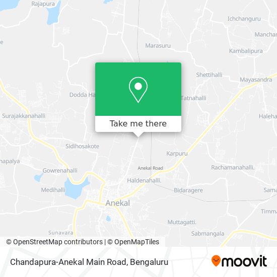 Chandapura-Anekal Main Road map