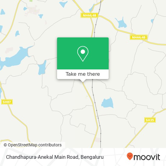 Chandhapura-Anekal Main Road map