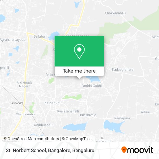 St. Norbert School, Bangalore map