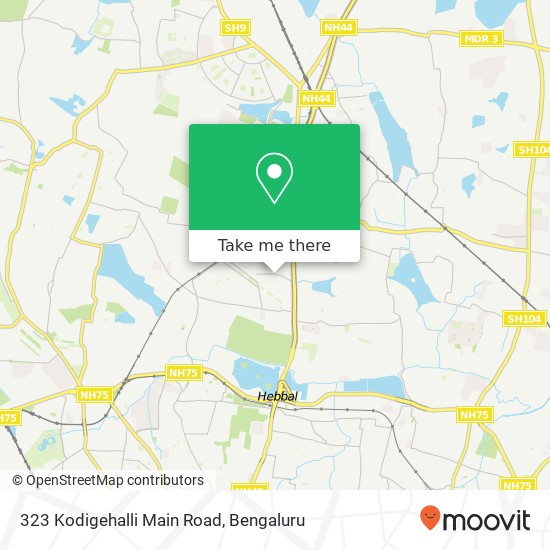 323 Kodigehalli Main Road map