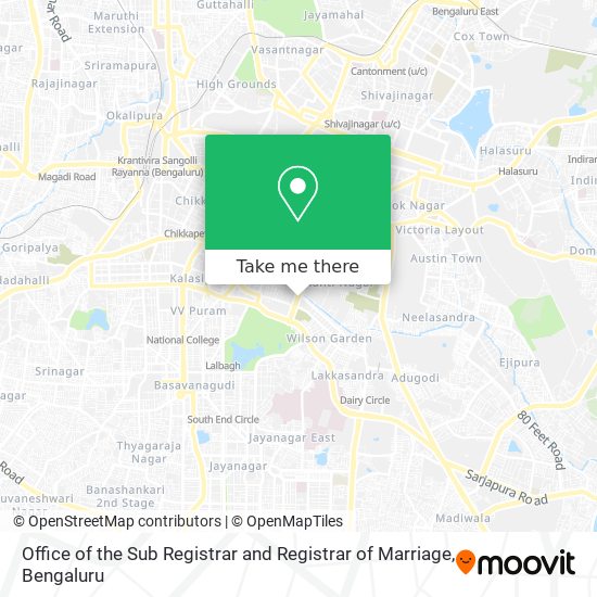 How to get to Office of the Sub Registrar and Registrar of Marriage in  Sudhama Nagar by Bus or Metro?