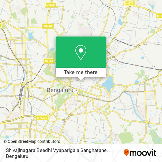 Shivajinagara Beedhi Vyaparigala Sanghatane map