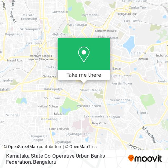 Karnataka State Co-Operative Urban Banks Federation map