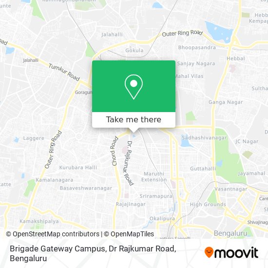 Brigade Gateway Campus, Dr Rajkumar Road map
