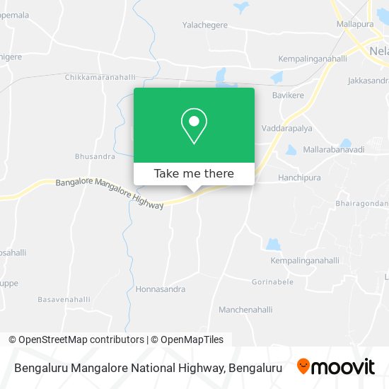 Bengaluru Mangalore National Highway map