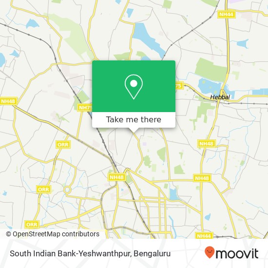 South Indian Bank-Yeshwanthpur map