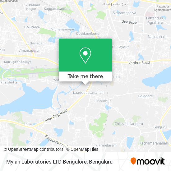 Mylan Laboratories LTD Bengalore map