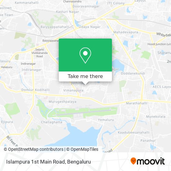 Islampura 1st Main Road map