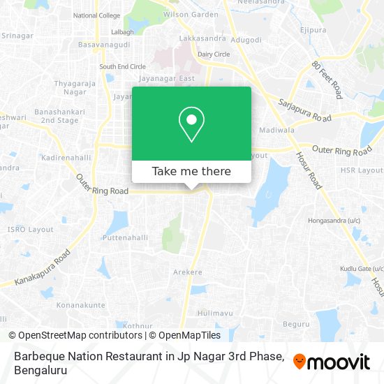 Barbeque Nation Restaurant in Jp Nagar 3rd Phase map
