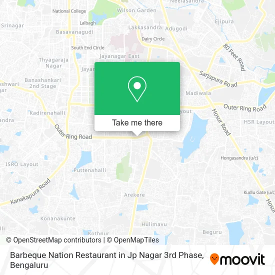 Barbeque Nation Restaurant in Jp Nagar 3rd Phase map