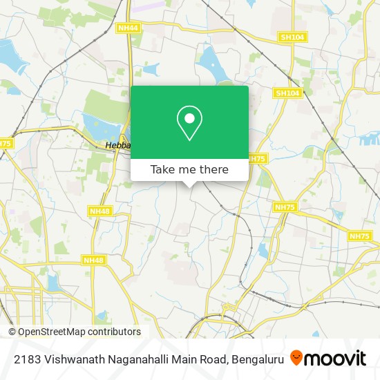 2183 Vishwanath Naganahalli Main Road map
