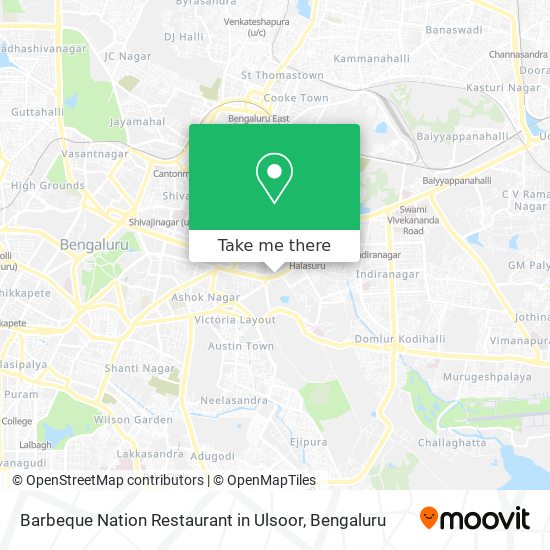 Barbeque Nation Restaurant in Ulsoor map