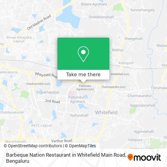 Barbeque Nation Restaurant in Whitefield Main Road map