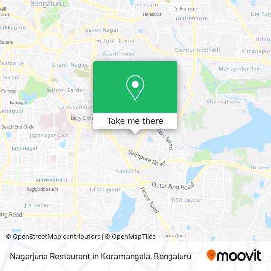 Nagarjuna Restaurant in Koramangala map