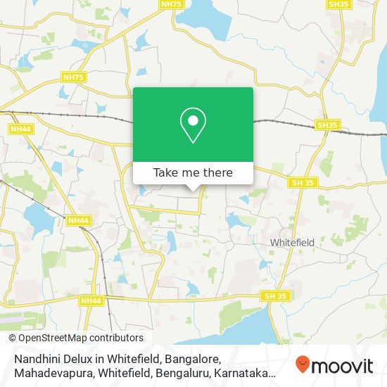 Nandhini Delux in Whitefield, Bangalore, Mahadevapura, Whitefield, Bengaluru, Karnataka 560048, Ind map