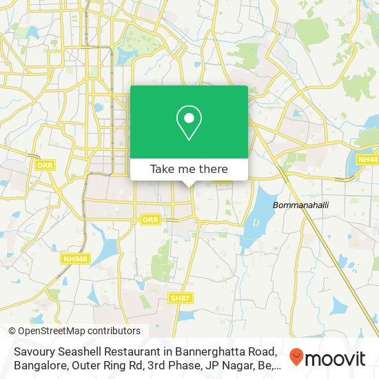 Savoury Seashell Restaurant in Bannerghatta Road, Bangalore, Outer Ring Rd, 3rd Phase, JP Nagar, Be map