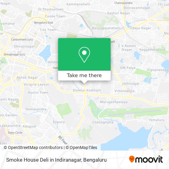 Smoke House Deli in Indiranagar map