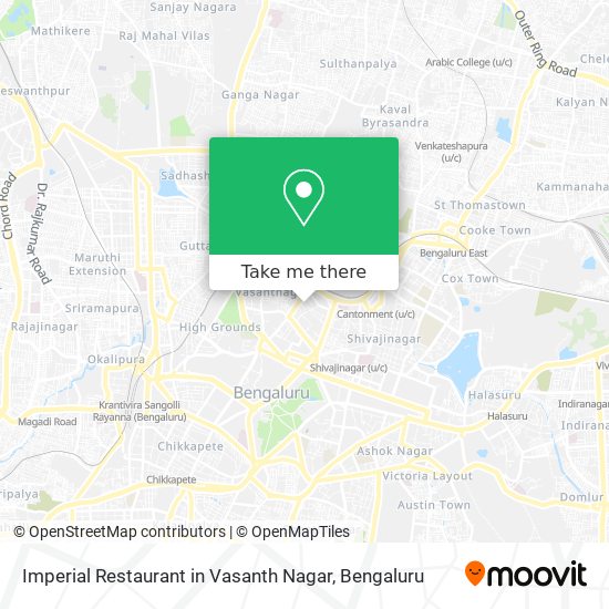 Imperial Restaurant in Vasanth Nagar map
