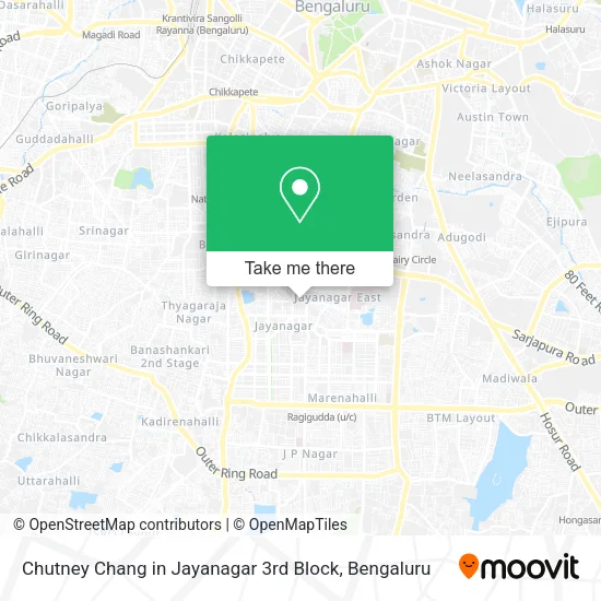 Chutney Chang in Jayanagar 3rd Block map